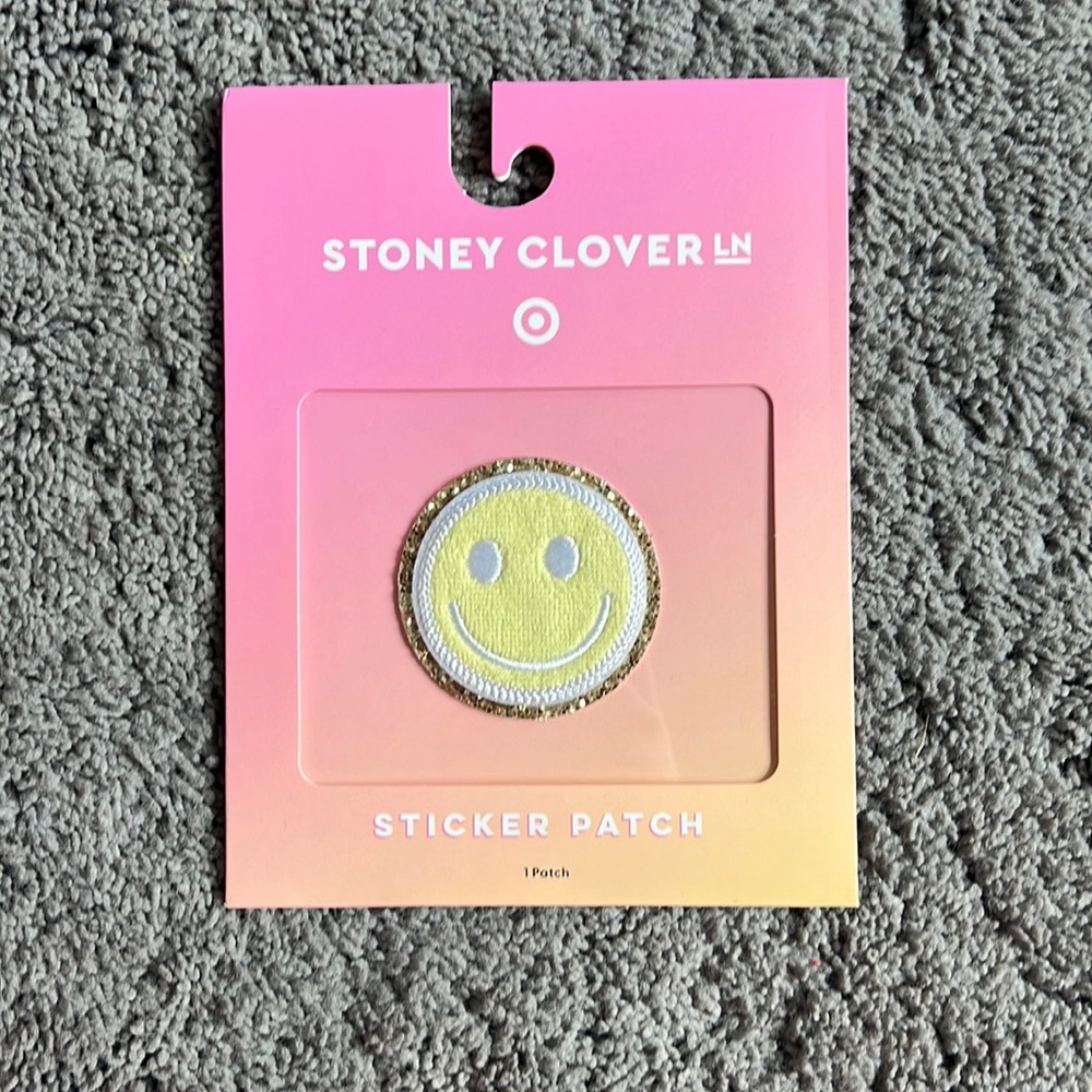 Stoney Clover Lane target collab smiley face sticker patch